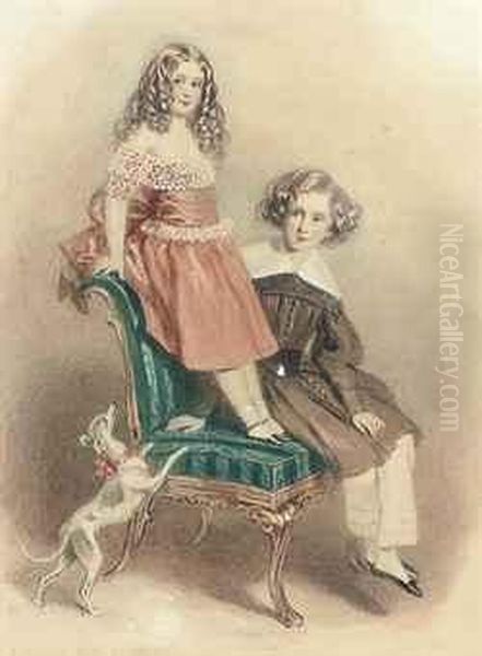 Portrait Of Lord And Lady Evelin Stanhope, The Children Of The Earlof Chesterfield - view 1