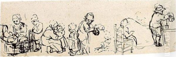 Sheet Of Studies Of Children - view 1