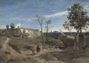 La Cervara, the Roman Campagna by Jean-Baptiste Camille Corot