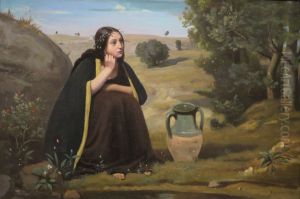 Rebecca at the Well by Jean-Baptiste Camille Corot