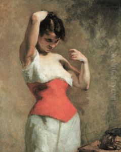 Femme au corset rouge Femme au corset rouge