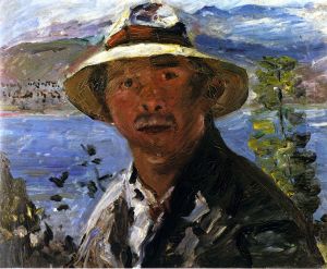 Self-Portrait in Straw Hat