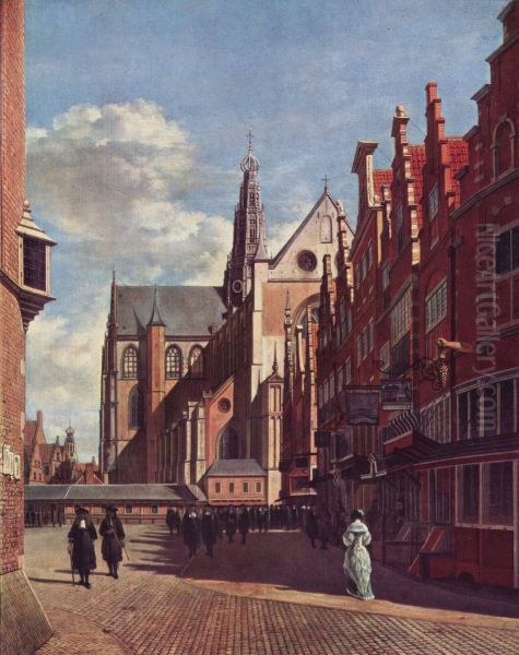 The Grote Markt in Haarlem, seen from the Koningstraat next to the city hall - view 1