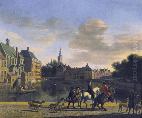 The Hofvijver in The Hague, as seen from the Korte Vijverberg - view 1