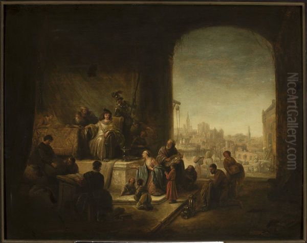 Joseph Selling Corn - view 1