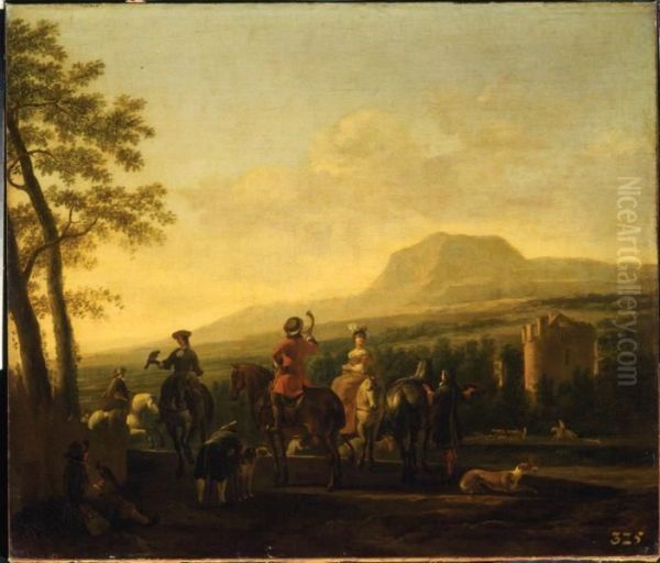 Hunting Scene with a Castle - view 1