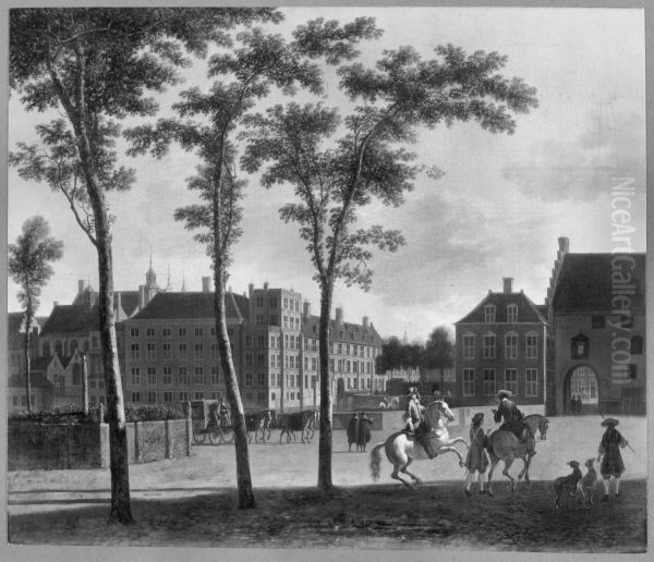 View of the Plaats with the Buitenhof and the Gevangenispoort, The Hague - view 1