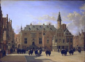 View of the Haarlem Town Hall by Gerrit Adriaenszoon Berckheyde