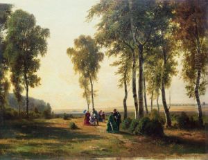 <<Pejzaz s gulausimi>> by Ivan Shishkin