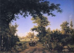 <<Vid v okrestnostah Peterburga>> by Ivan Shishkin