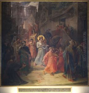 Saint Louis carrying the Crown of Thorns