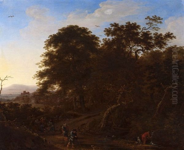 Landscape with travelers. - view 1