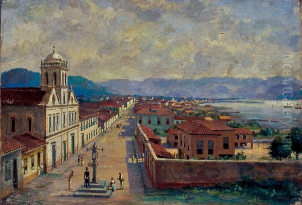 Pelourinho e arsenal da Marinha em Santos, 1850 - view 1
