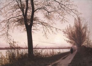 Autumn Morning on Lake Sortedam by Christen Kobke