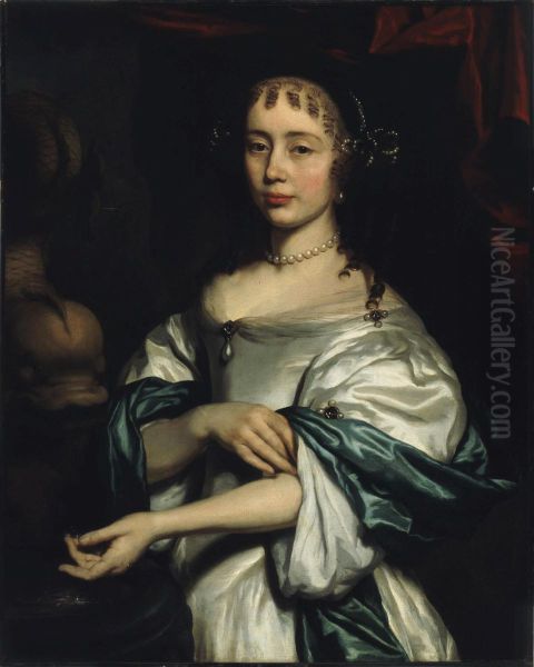 Portrait of a Woman by a Fountain - view 1