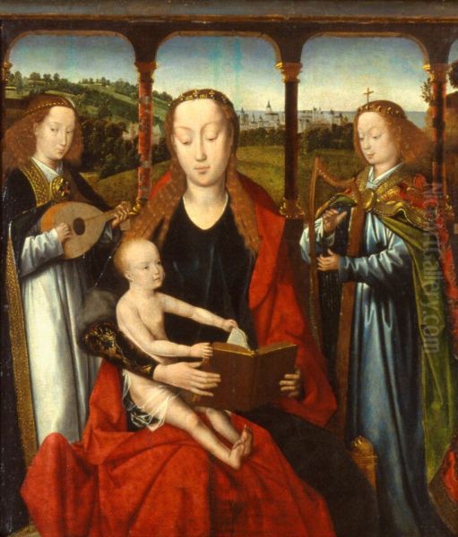 Vierge et Enfant avec deux anges musiciens - view 1