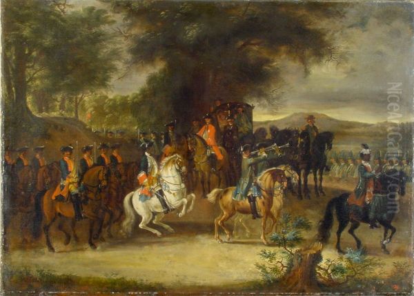 Inspectie van een regiment - view 1