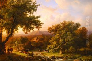 Zomerlandschap met burcht