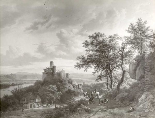 Rijnlandschap met ruine - view 1