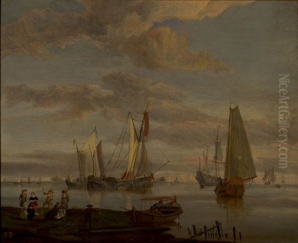 Schepen op kalme zee - view 1