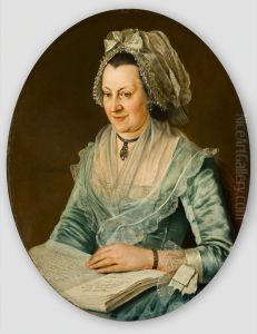 Portret van een onbekende vrouw met een boek
