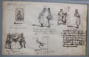 Caricatures by Amedee Charles Henri de Noe (Cham)