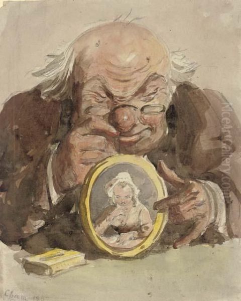 A Connoisseur Admiring A Miniature - view 1