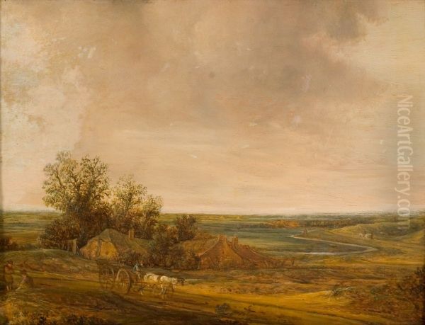 Landschap met boerenhofstede aan duinrand - view 1