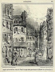 Satyryczna Wizja Ulic Paryza Po Ogloszeniu Swobody Rzeznikow by Amedee Charles Henri de Noe (Cham)