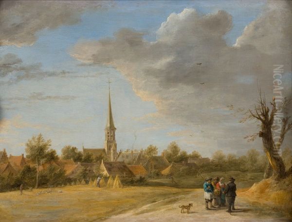 Gezicht op een dorp - view 1