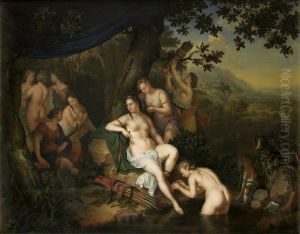 Diana en haar nimfen by Willem Van Mieris Leiden