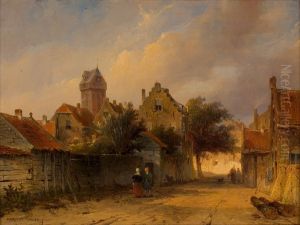 Gezicht op een straatje te Oudewater