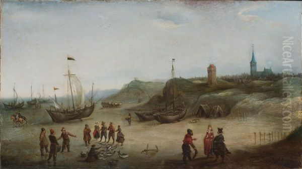 Gezicht op het strand bij Zandvoort - view 1