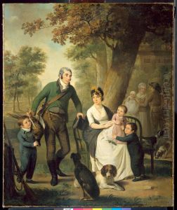 Jhr. Gijsbert Carel Rutger Reinier van Brienen van Ramerus (1771-1821) met zijn vrouw en vier van hun kinderen Jhr. Gijsbert Carel Rutger Reinier van Brienen van Ramerus (1771-1821) met zijn vrouw en vier van hun kinderen