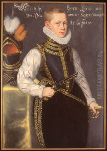 Portrait of Maurice Prince of Orange by Daniel van den Queborn