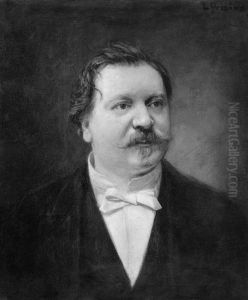 Portratt av skulptoren Frithiof Kjellberg, 1836-1885