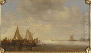 Riverside with Fishing Boats by Jan van Goyen