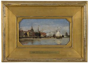 Hamnstad i Holland by Carl Skanberg