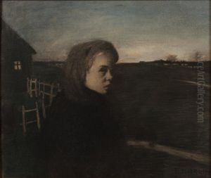 Saturday Night. Motif from the Skane Plain by Ernst Norlind