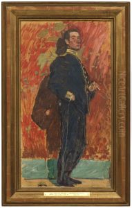 Officiersaspiranten. Portrattstudie av lojtnant B.A. Sjoberg by Helmer Osslund