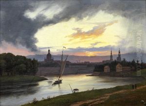 Dresden i solnedgang