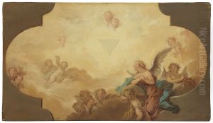 Angels Looking up at the Eye of God. Study by Guillaume Taraval