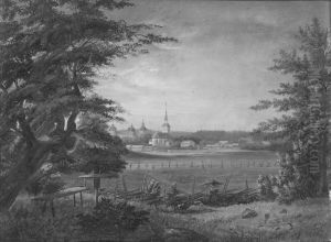 Gripsholms slott och Mariefred by Carl August Fahlgren