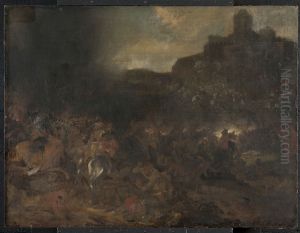 Landskap med lappar by Pehr Hillestrom