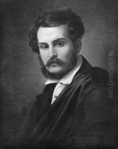 Carl Vilhelm Bottiger (1807-1878), forfattare, professor, g.m. Disa Gustava Tegner by Olof Johan Sodermark