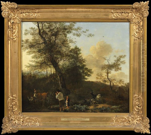 Herdar och boskap i en hage - view 1