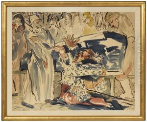 Gloucester and Princess Anne. Scene from Shakespeare's Richard III by Ernst Josephson