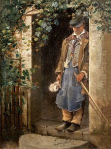 <<V Krippene. Muzcina na poroge doma>> by Ivan Shishkin