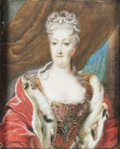 Kristina Eberhardina (1671-1727), princess of Brandenburg Bayreuth, kurfurstinna of Saxony, queen of Poland, married to Fredrik August I of Saxony, king of Poland by Louis de Silvestre