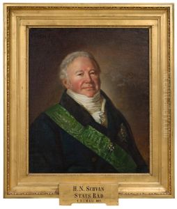 Hans Niklas Schwan (1764-1829), wholesaler, member of the cabinet, married to Gustava Adelaide Schon by Per Krafft the Younger